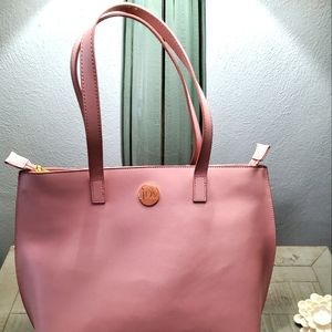 Luxury Pink Leather Shoulder Tote